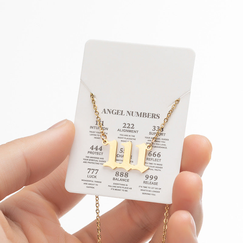 Collier Angel Numbers Doré – 111, 222, 333... Les Messages de l’Univers