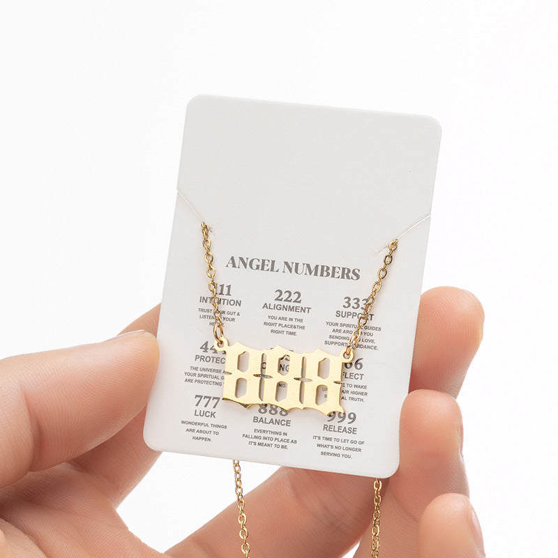 Collier Angel Numbers Doré – 111, 222, 333... Les Messages de l’Univers