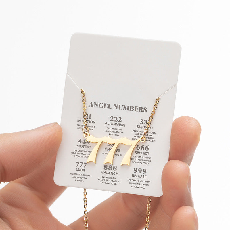 Collier Angel Numbers Doré – 111, 222, 333... Les Messages de l’Univers