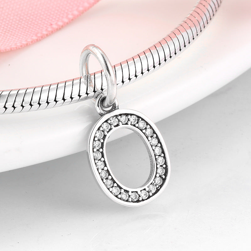 Pendentif Numérologie Argent 925 – Chiffres Sacrés en Zircon DIY