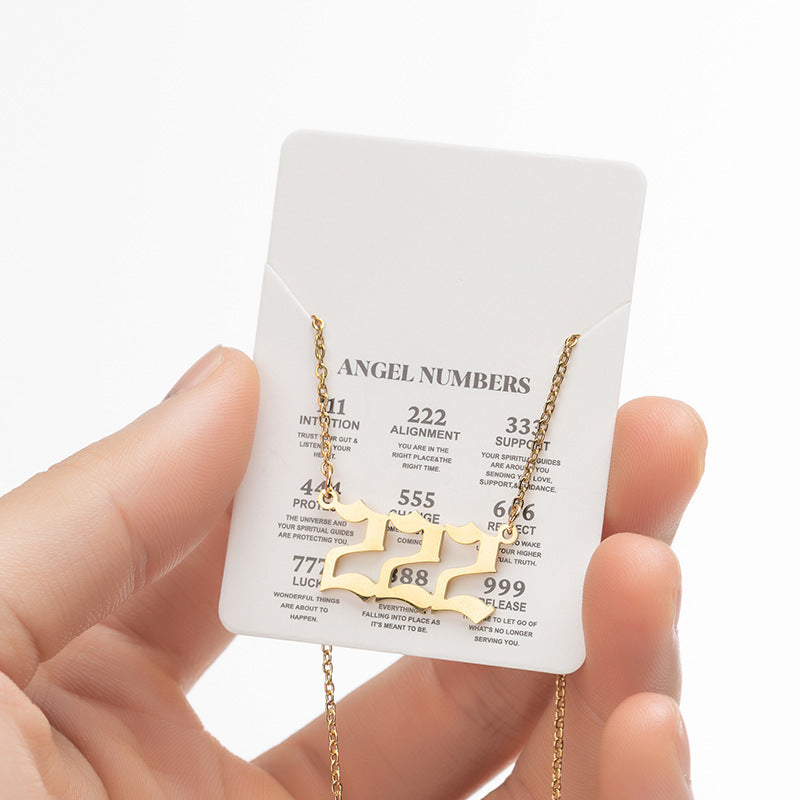 Collier Angel Numbers Doré – 111, 222, 333... Les Messages de l’Univers