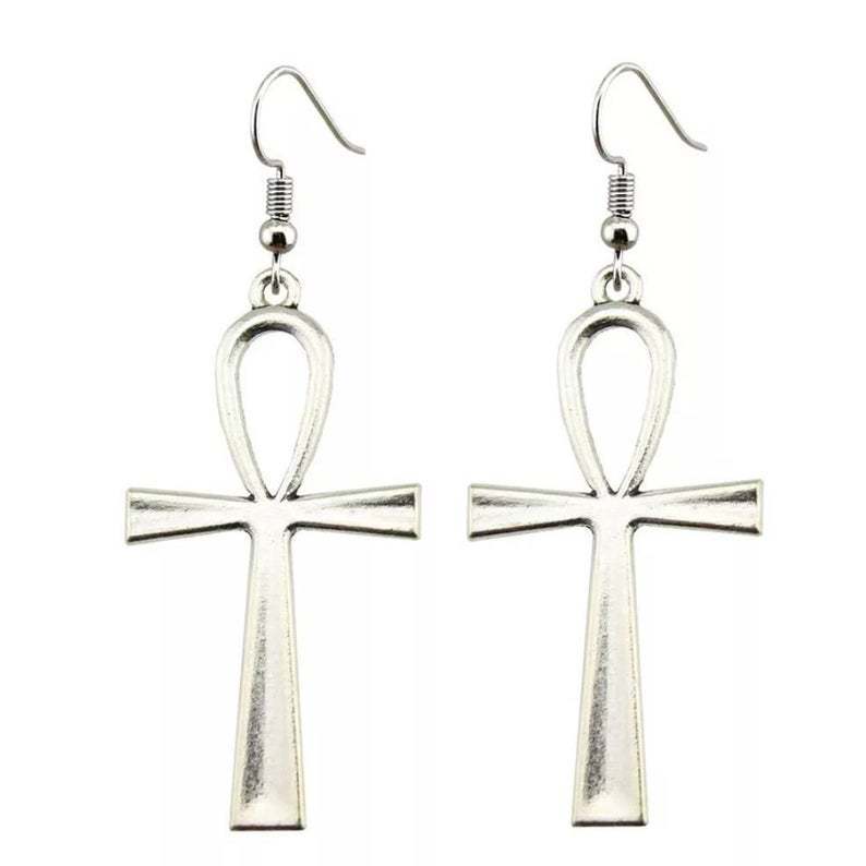 Boucle d'oreille Ankh Égyptien – Symbole de Vie Éternelle & Protection