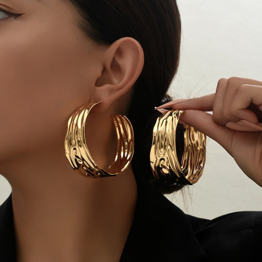 Boucles d’oreilles plaqué Or – Élégance Contemporaine