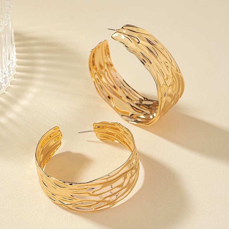 Boucles d’oreilles plaqué Or – Élégance Contemporaine
