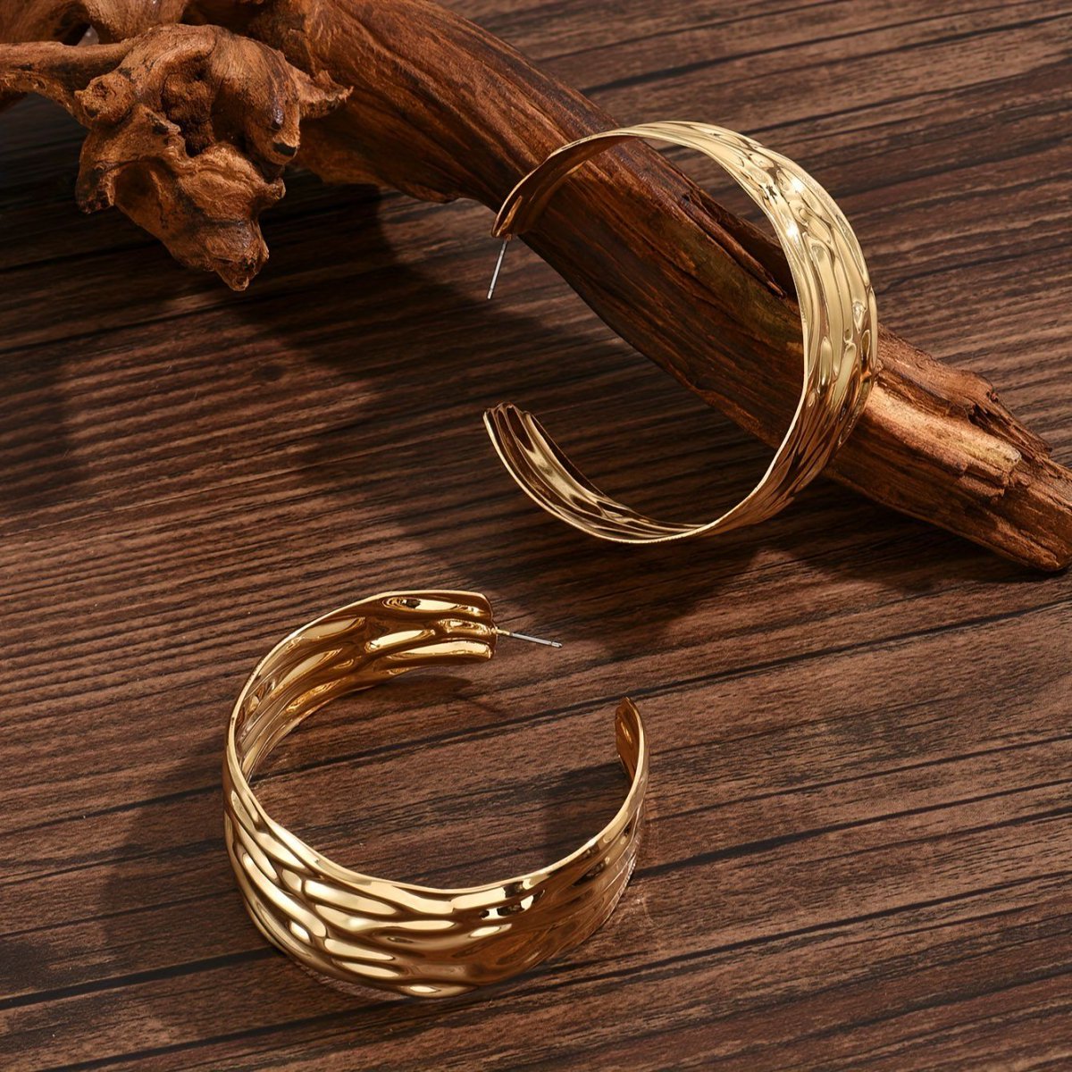 Boucles d’oreilles plaqué Or – Élégance Contemporaine