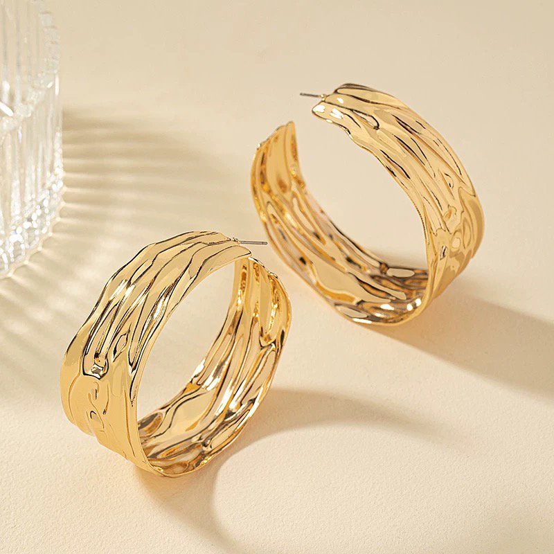 Boucles d’oreilles plaqué Or – Élégance Contemporaine