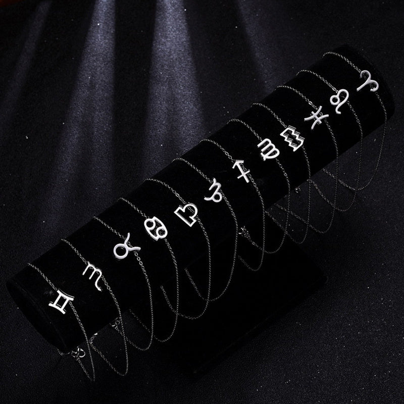 Collier Signe Astrologique Argenté avec Carte – Symbole des 12 Signes
